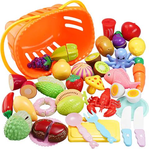 Fruit Cutting Toy Set for Kids - Kitchen Playset